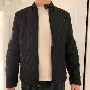 ZARA MAN Quilted Black Jacket